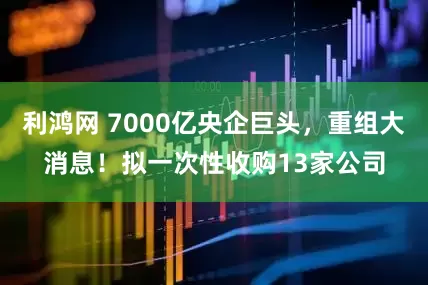 利鸿网 7000亿央企巨头，重组大消息！拟一次性收购13家公司