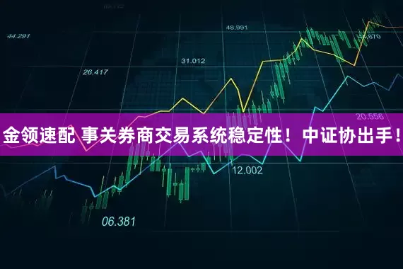 金领速配 事关券商交易系统稳定性！中证协出手！